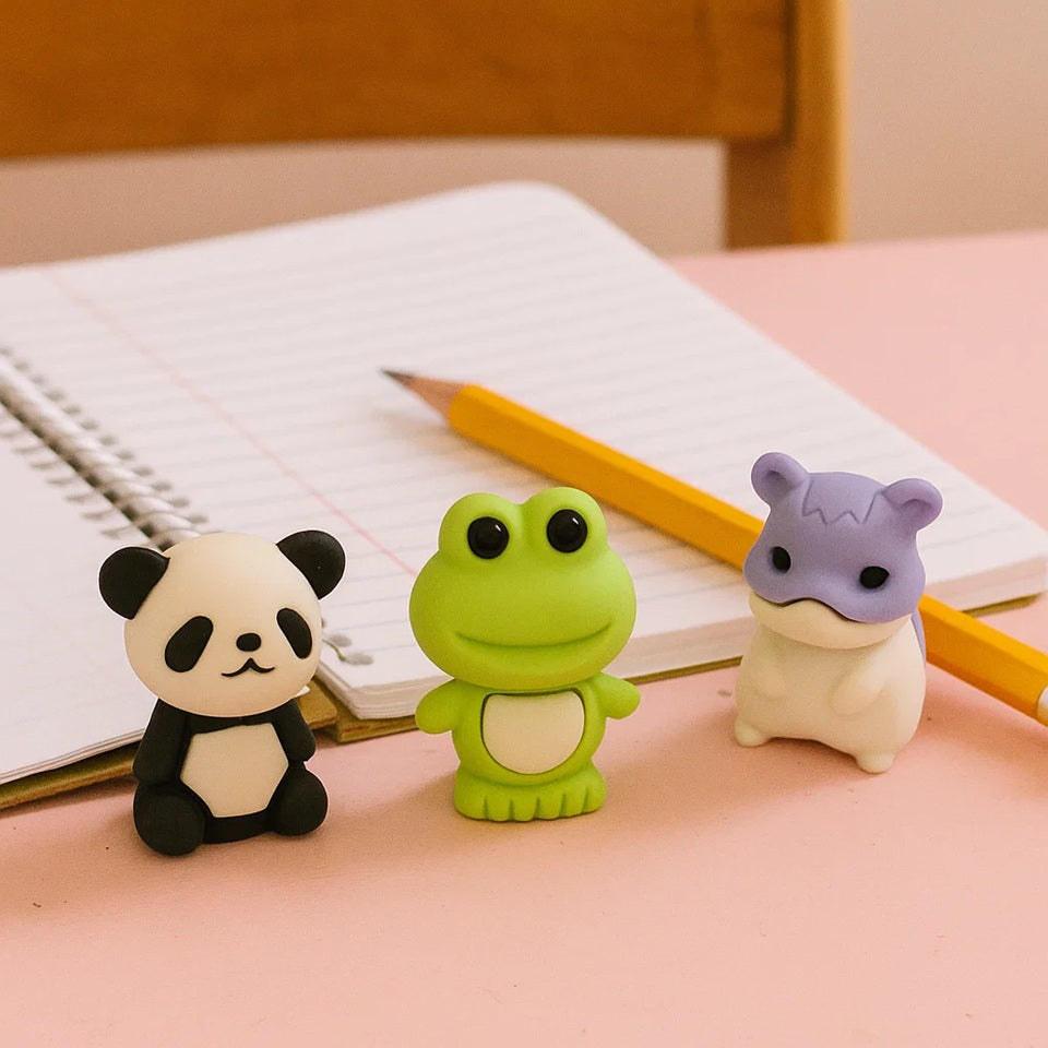 Lot de 5 Gommes en Forme d'Animaux