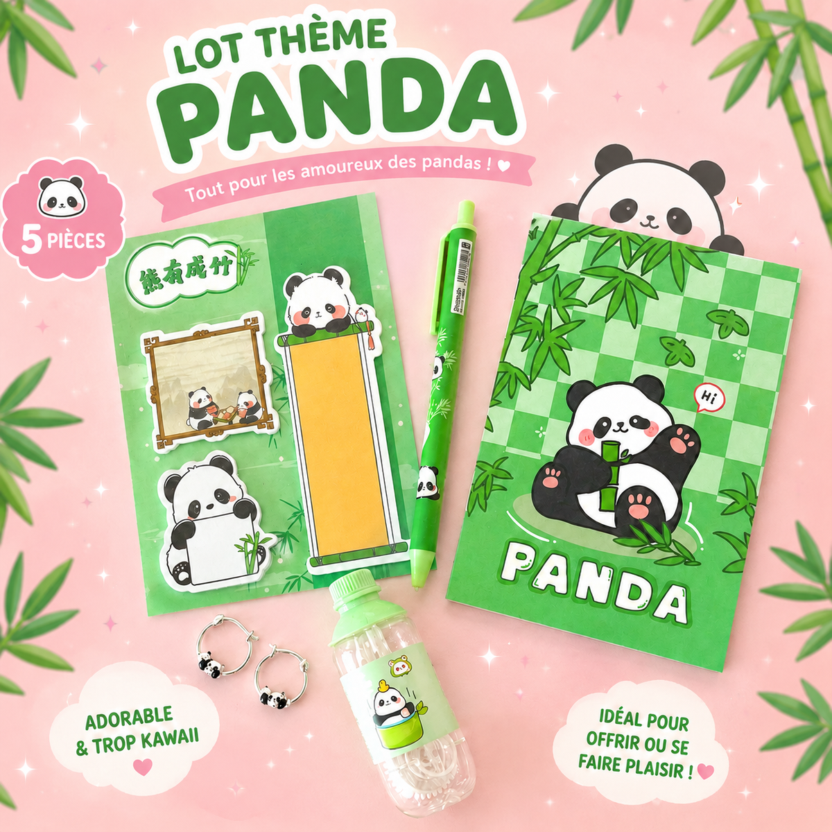 Lot de Peluches Panda