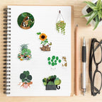 Stickers Chats et Plantes par Lot de 20