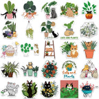 Stickers Chats et Plantes par Lot de 20