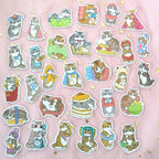 Lot de 20 Stickers Chats Tigrés