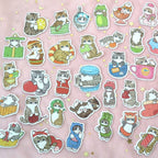 Lot de 20 Stickers Chats Tigrés