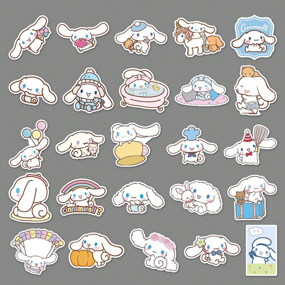 Lot de 20 Stickers Cinnamoroll Adorables