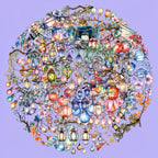 Lot de 20 Stickers Lanternes Décoratives