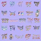 Lot de 20 Stickers Lanternes Décoratives