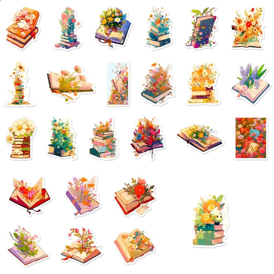 Stickers en Fleurs pour Livres