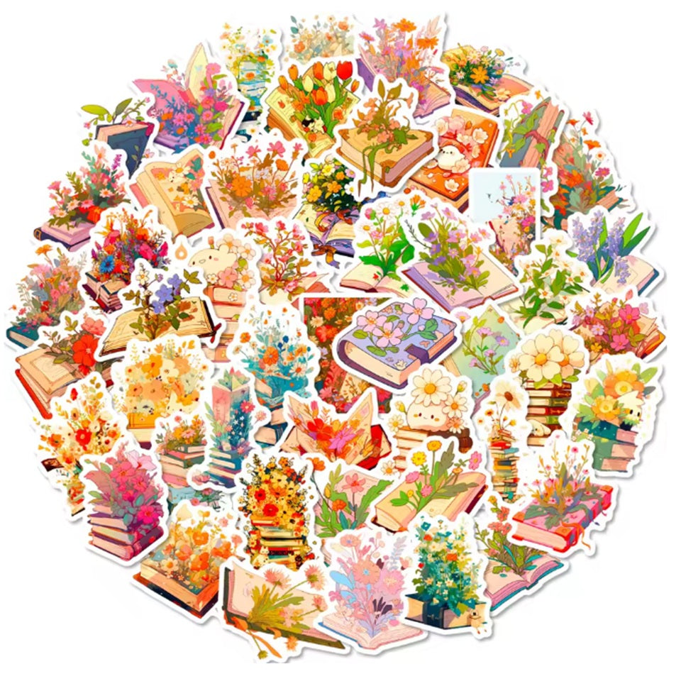 Stickers en Fleurs pour Livres