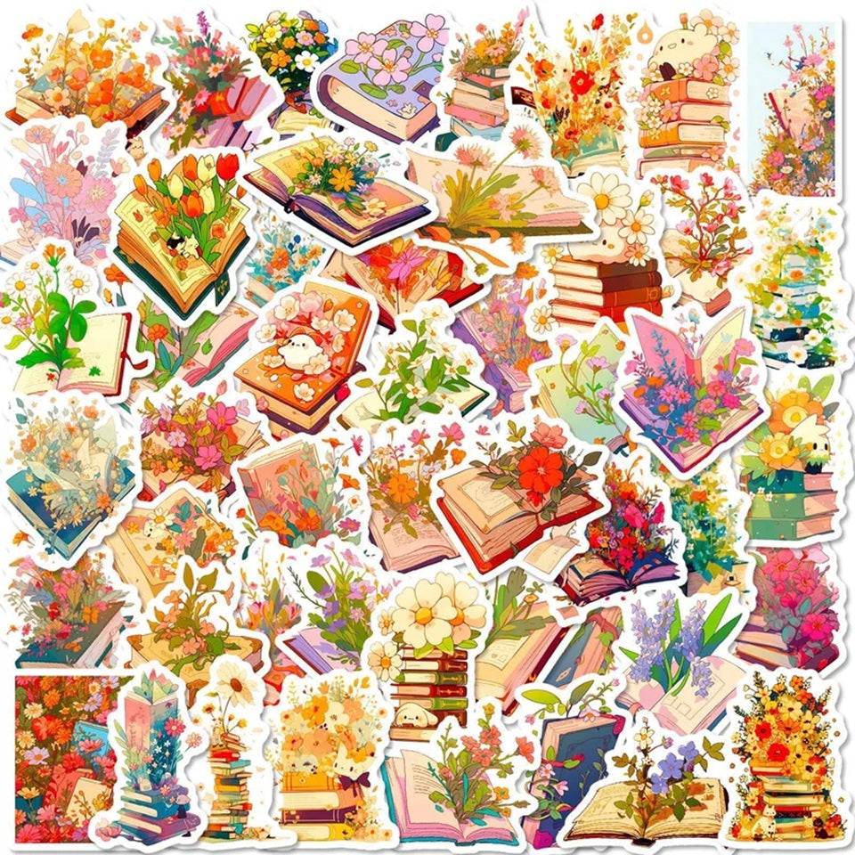 Stickers en Fleurs pour Livres