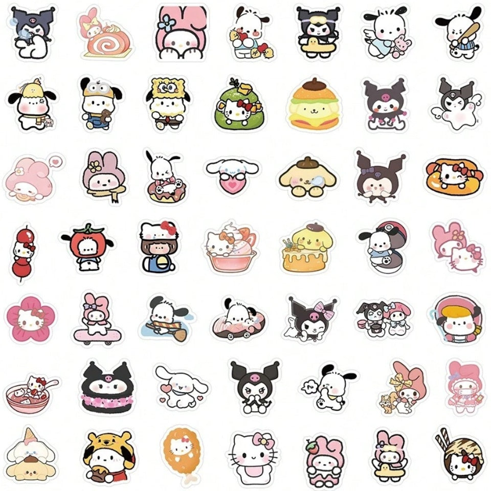 Lot de 20 Stickers Sanrio Colorés