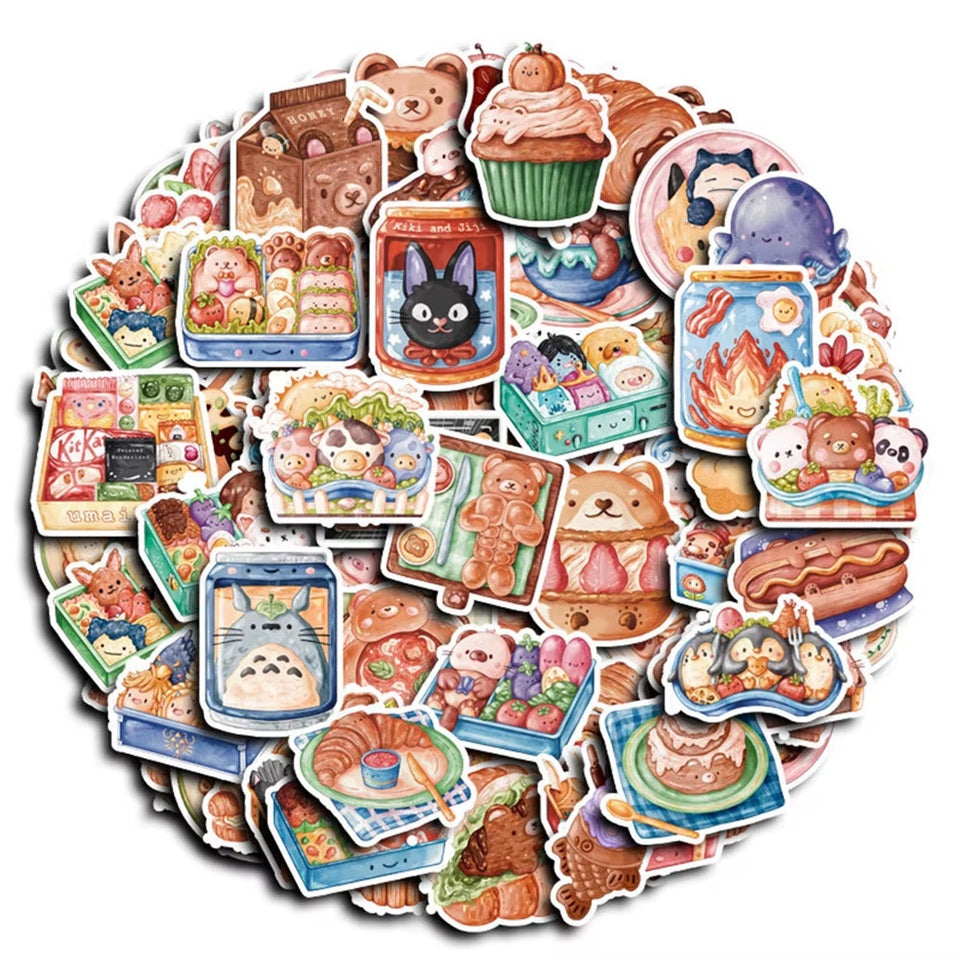 Lot de 20 Stickers Gourmandises Adhésifs
