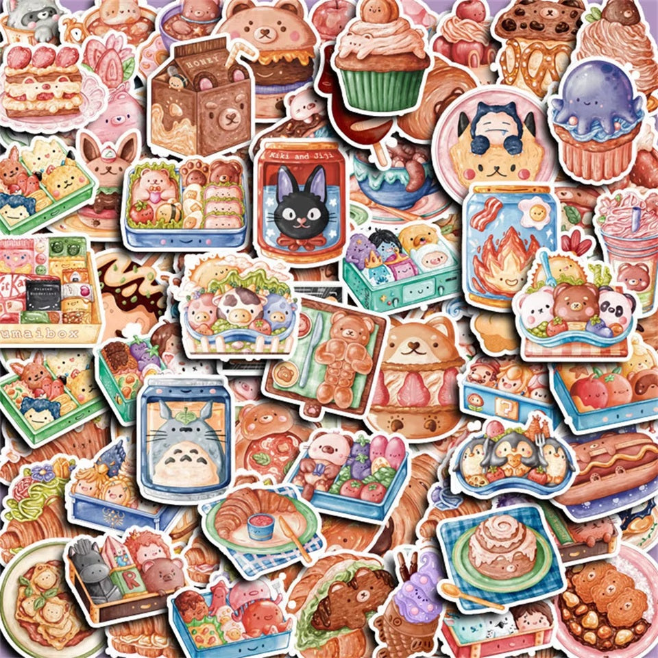 Lot de 20 Stickers Gourmandises Adhésifs