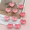 Magnets en Cœur Rose Lot de 4