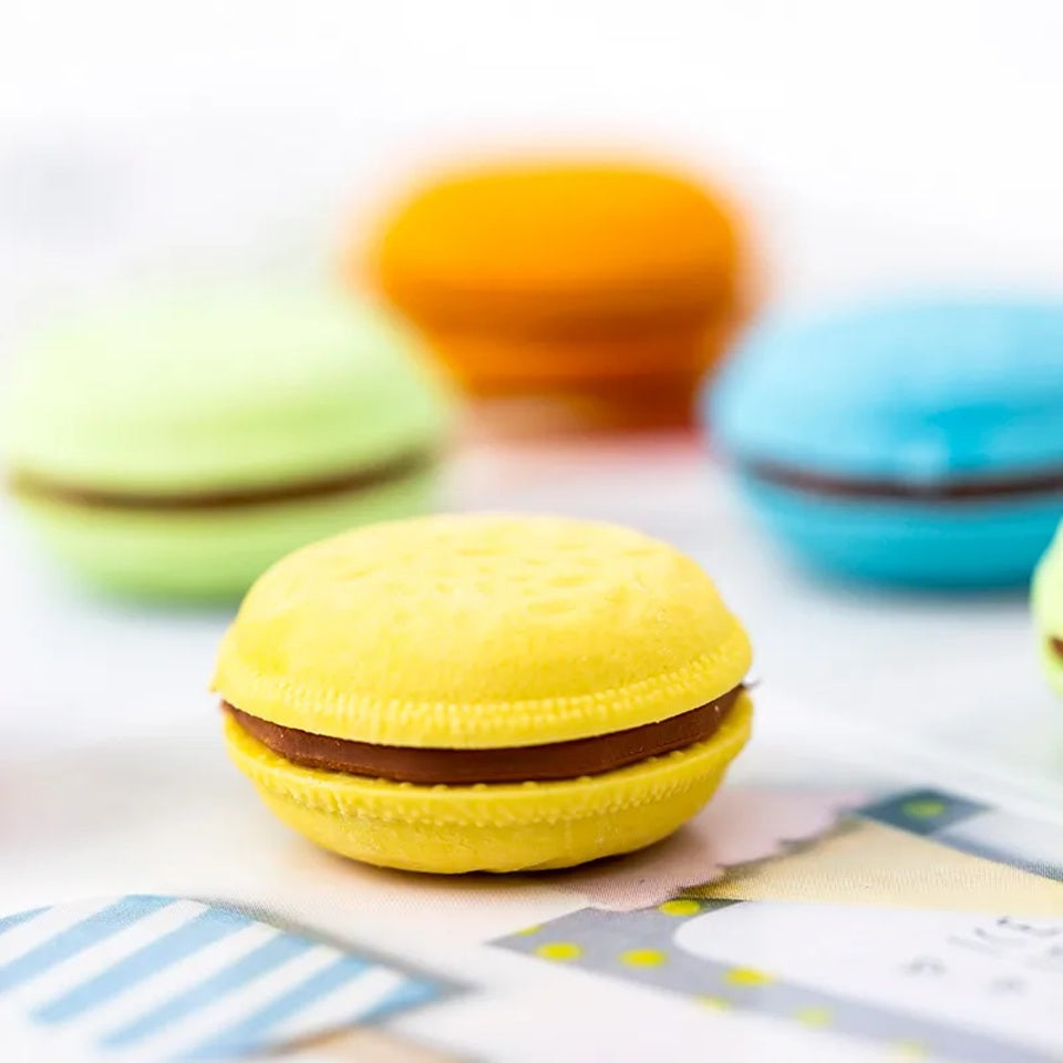 Lot de 5 Gommes en Forme de Macarons