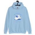 Sweatshirt à Capuche Bleu Ciel Motif Ours Lecteur