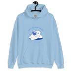Sweatshirt à Capuche Bleu Ciel Motif Ours Lecteur