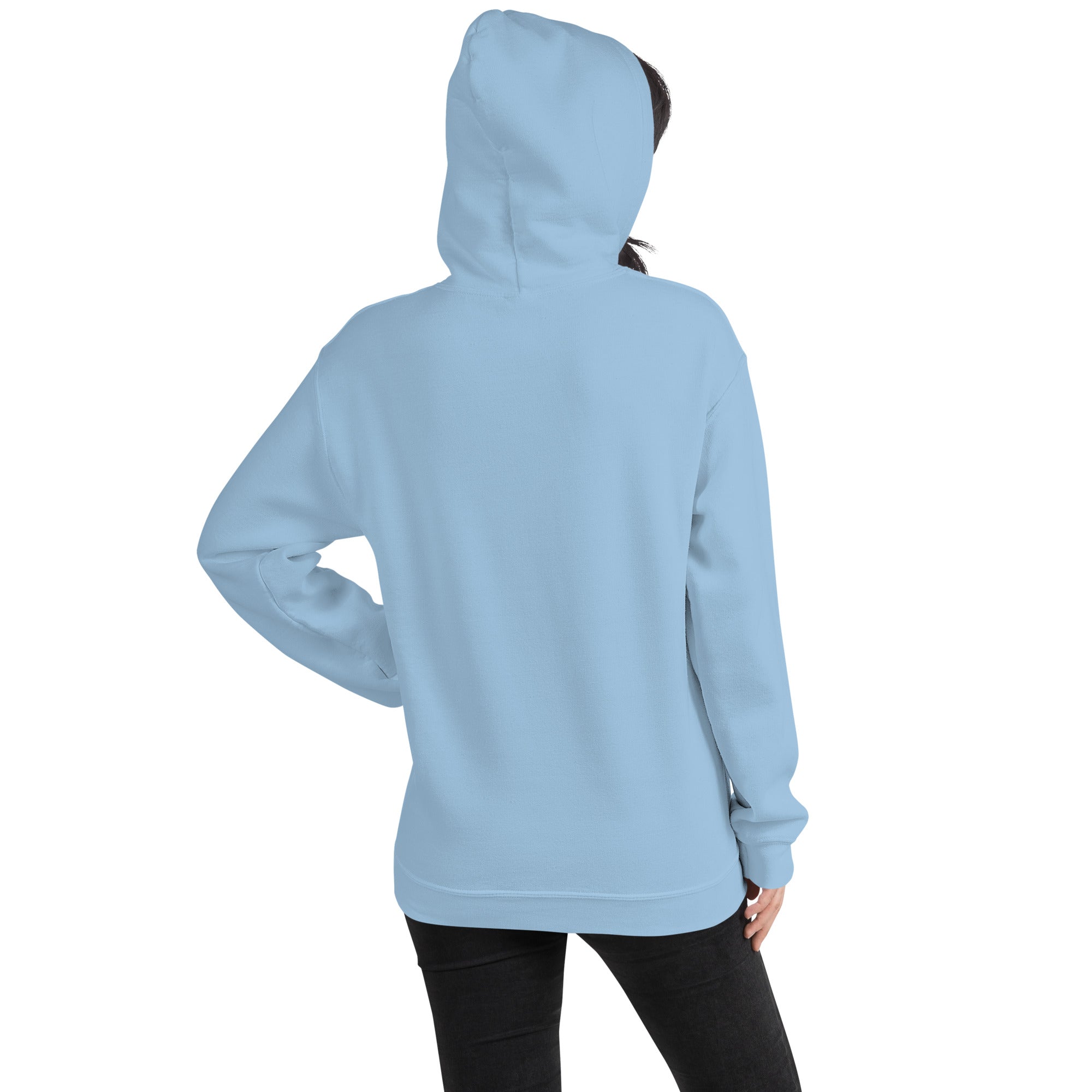 Sweatshirt à Capuche Bleu Ciel Motif Ours Lecteur
