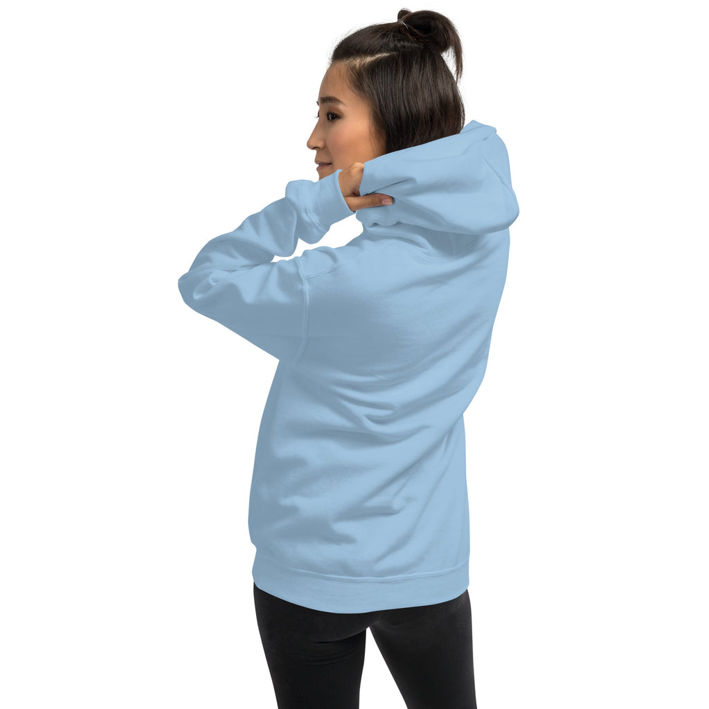 Sweatshirt à Capuche Bleu Ciel Motif Ours Lecteur