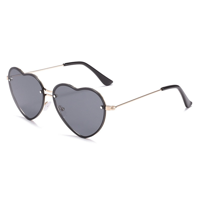 Lunettes de soleil Love Ocean Heart en forme de cœur - Câlin Kawaii