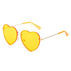 Lunettes de soleil Love Ocean Heart en forme de cœur - Câlin Kawaii