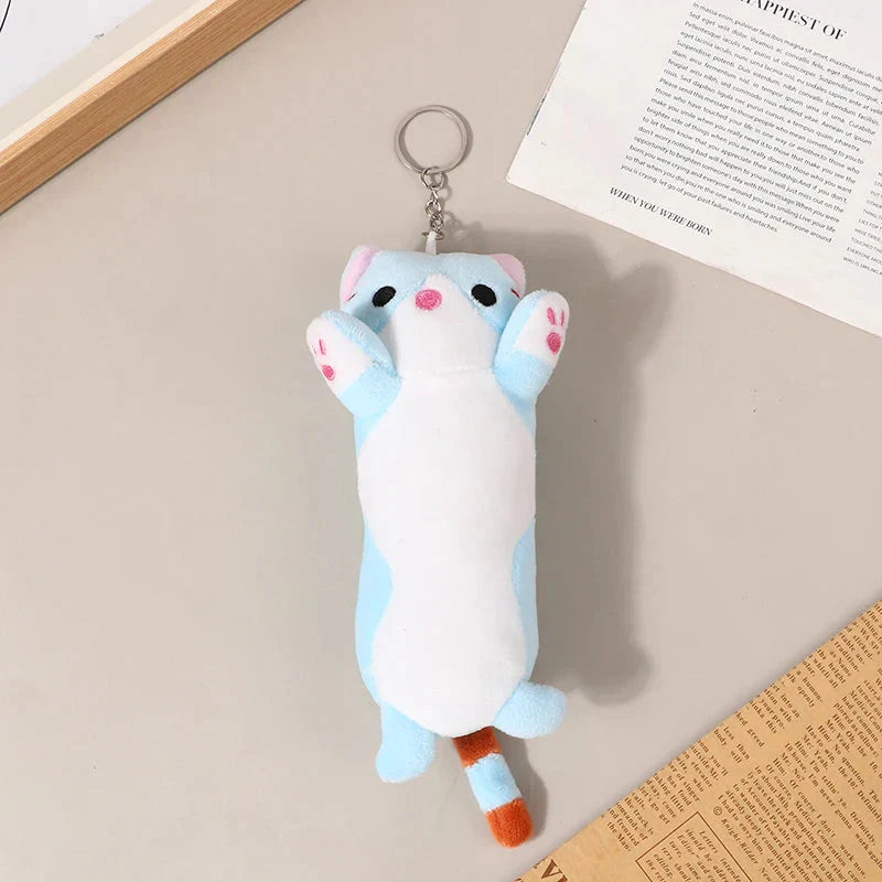 Porte-clés peluche chat long kawaii - Câlin Kawaii