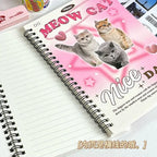 Carnet à spirale Cœur charmant A5 50 feuilles lignées - Câlin Kawaii
