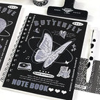 Carnet à Spirale Kawaii Rose aux Chats et Cœurs
