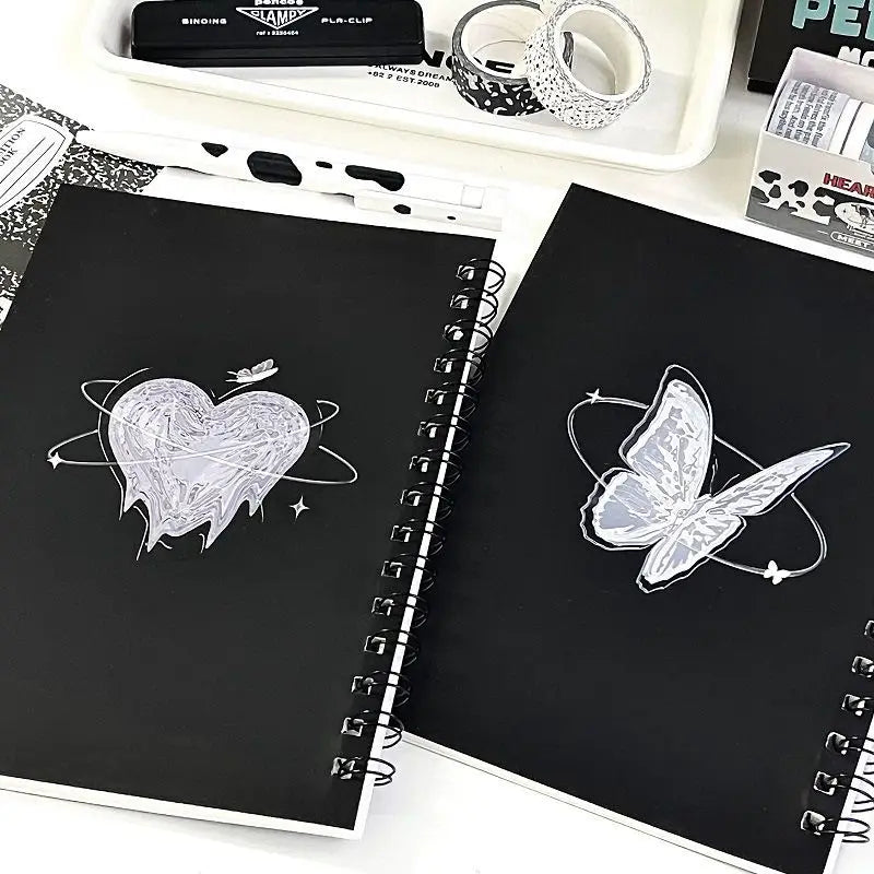 Carnet à Spirale Kawaii Rose aux Chats et Cœurs