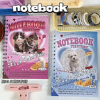 Carnet à Spirale Kawaii Rose aux Chats et Cœurs
