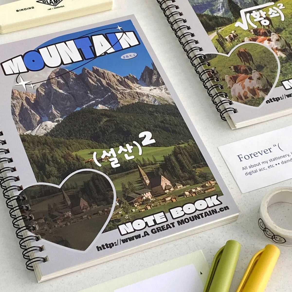 Carnet à Spirale Kawaii Rose aux Chats et Cœurs