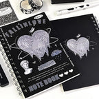 Carnet à Spirale Kawaii Rose aux Chats et Cœurs