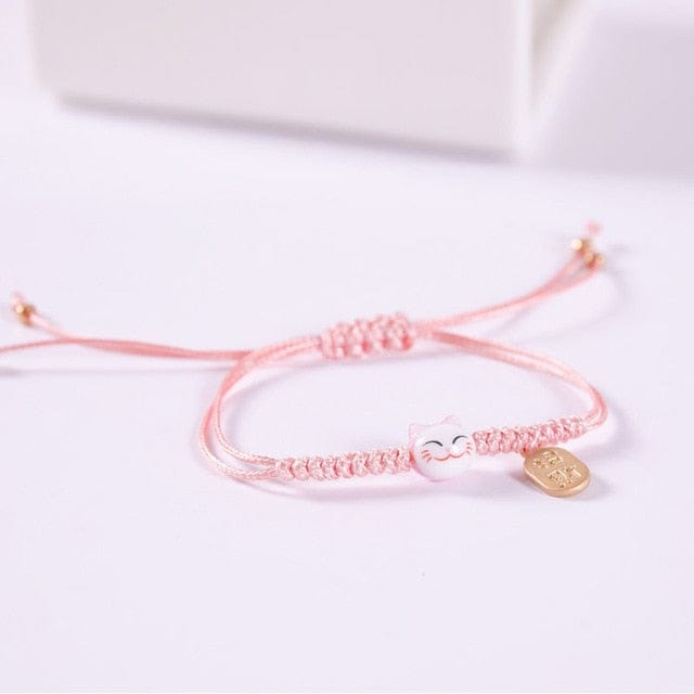 Bracelet chat porte-bonheur kawaii - Câlin Kawaii
