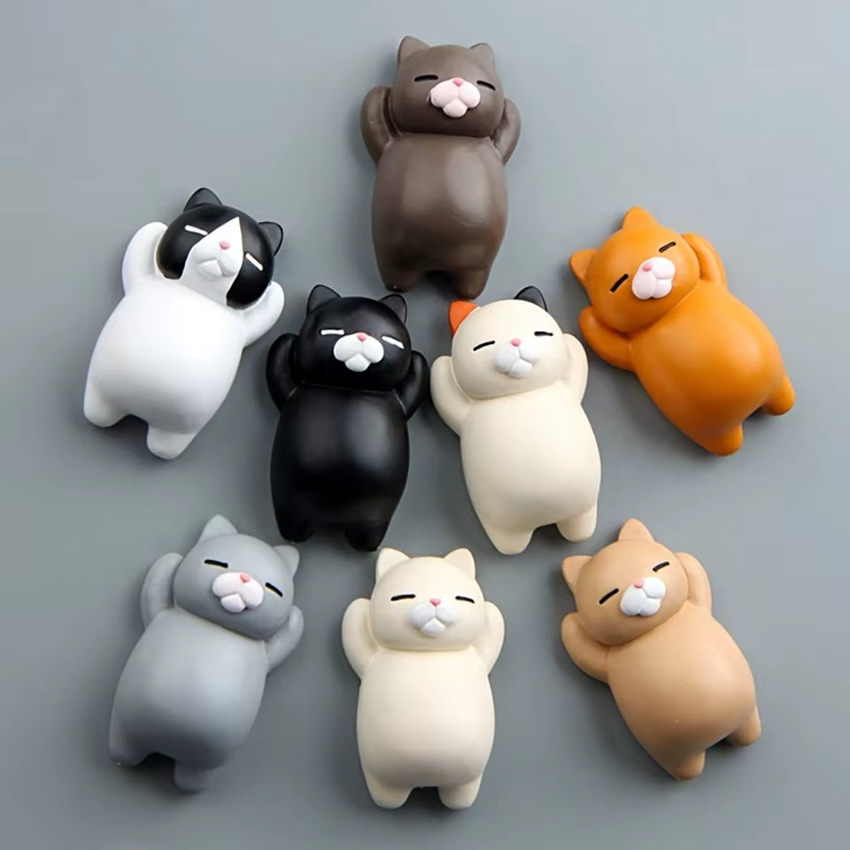 Lot de 3 Magnets Chats Dodus