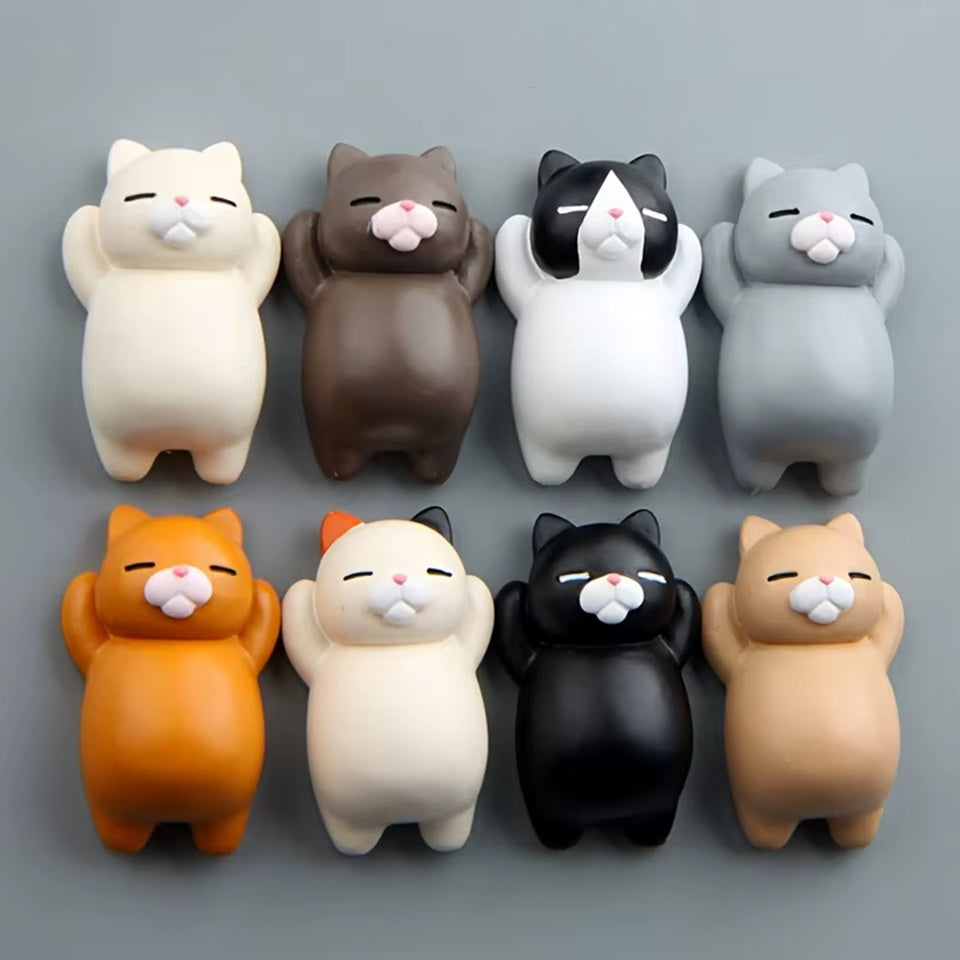 Lot de 3 Magnets Chats Dodus