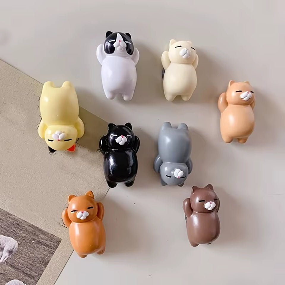 Lot de 3 Magnets Chats Dodus