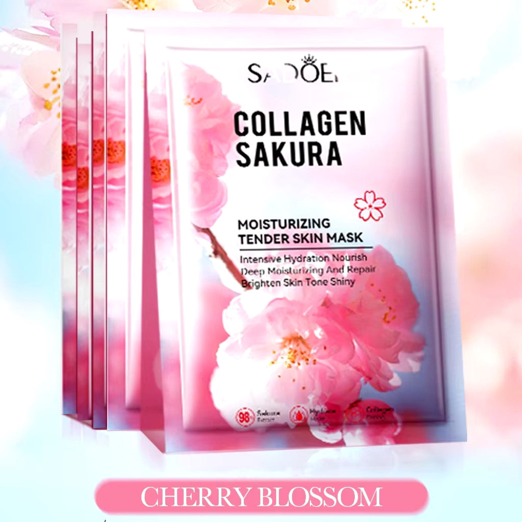 Masque Facial en Tissu à Fleur de Cerisier