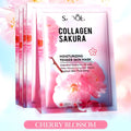 Masque Facial en Tissu à Fleur de Cerisier