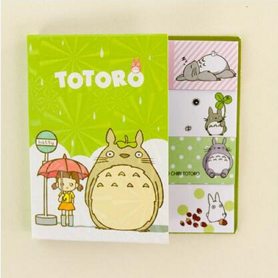 Carnet de Notes Adhésives Totoro Vert à Multiples Motifs