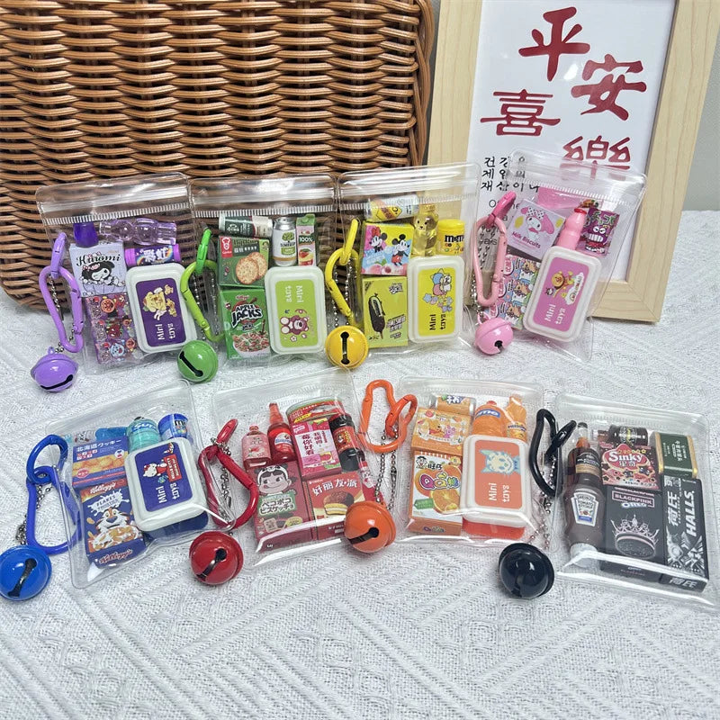 Porte-Clés Miniatures Alimentaires à Clochette