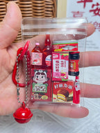 Porte-Clés Miniatures Alimentaires à Clochette