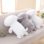 Peluche Kawaii Blanche Allongée et Joues Roses