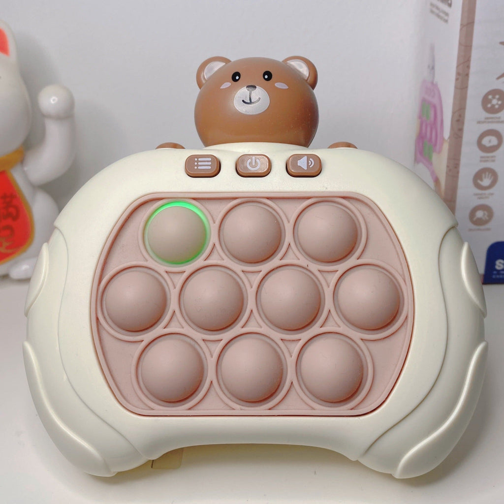 Pop-It Électronique Mignon Ours Crème et Rose