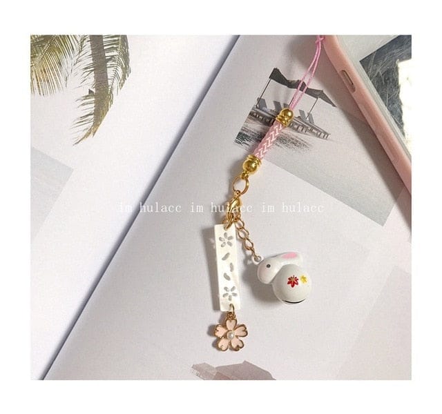 Porte-clés omamori sakura porte-bonheur - Câlin Kawaii