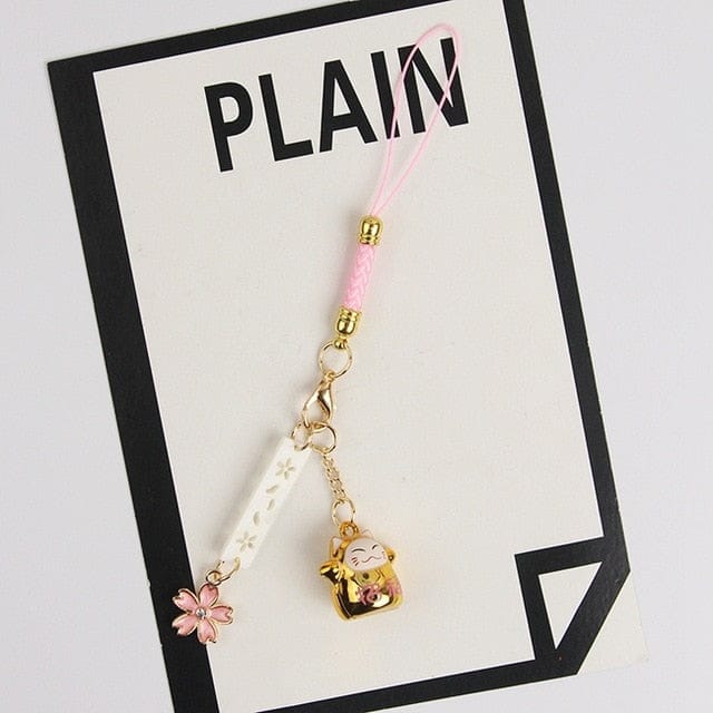 Porte-clés omamori sakura porte-bonheur - Câlin Kawaii