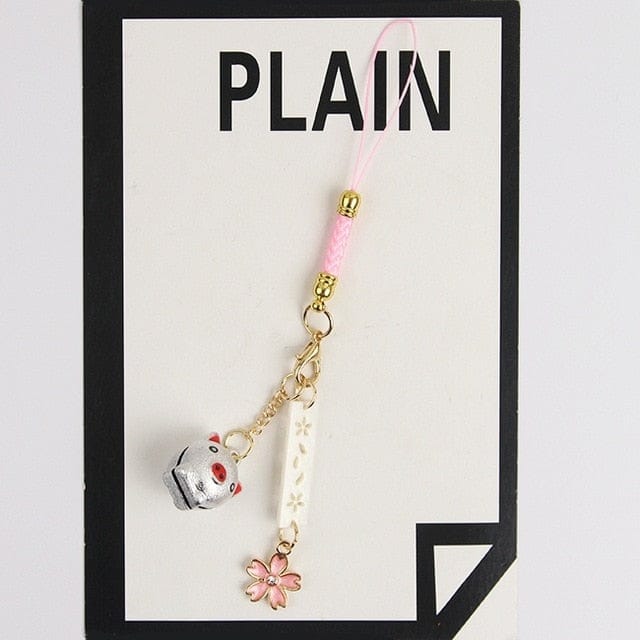 Porte-clés omamori sakura porte-bonheur - Câlin Kawaii