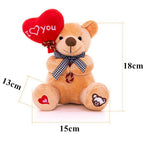 Ours en Peluche Marron Clair avec Cœur I ♡ You