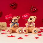 Ours en Peluche Marron Clair avec Cœur I ♡ You