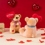 Ours en Peluche Marron Clair avec Cœur I ♡ You