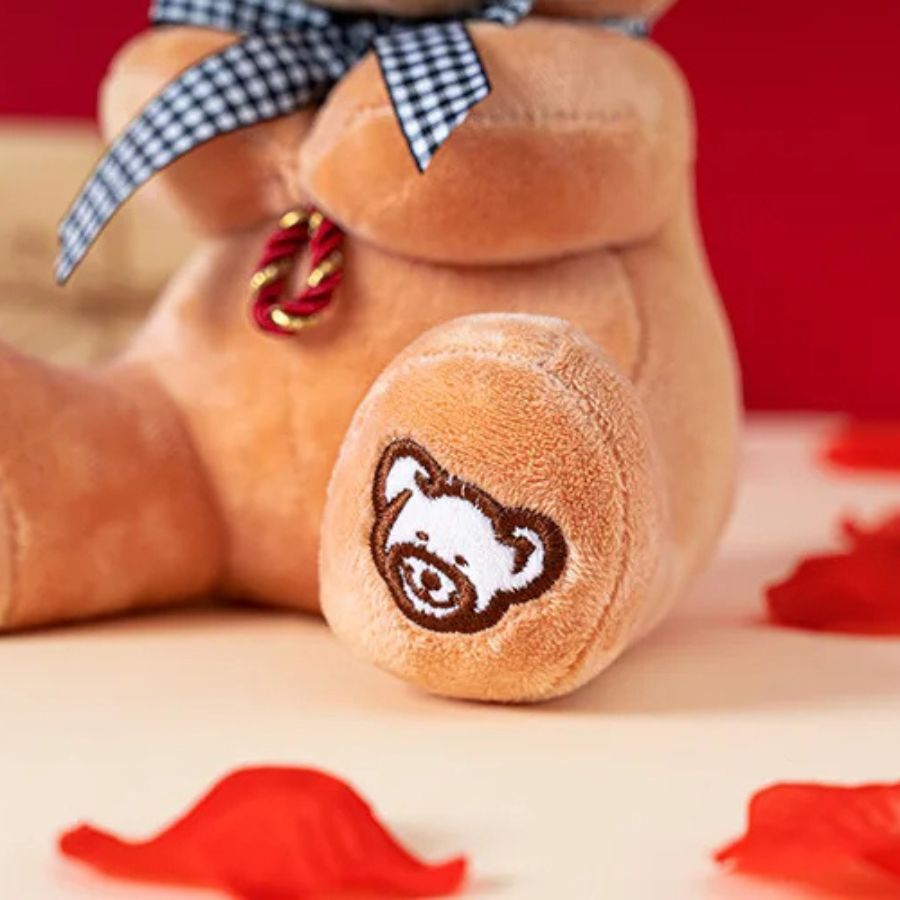 Ours en Peluche Marron Clair avec Cœur I ♡ You