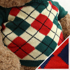 Ours en Peluche Marron Doux avec Pull Argyle
