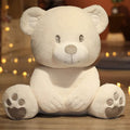 Ours en Peluche Crème Moelleux aux Pattes Brodées